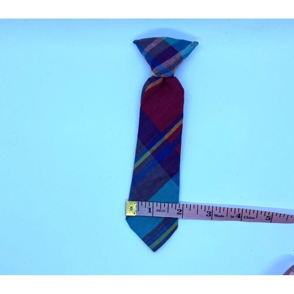 Vintage‎ Classic Boys Clip On Neck Tie 100% Cotton ~ USA ~ Preppy